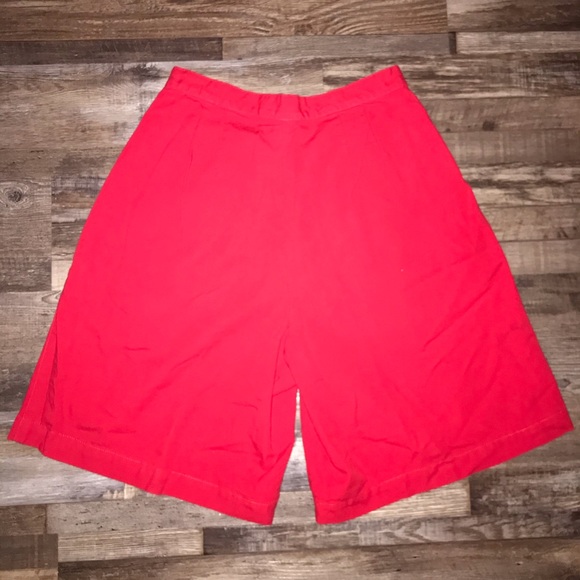 🖤3 for 25🖤Vtg 80s Cottage Core Red High Waist Goth Emo Mom Skater Shorts - Picture 2 of 5